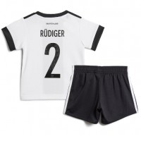 Deutschland Antonio Rudiger #2 Fußballbekleidung Heimtrikot Kinder WM 2022 Kurzarm (+ kurze hosen)